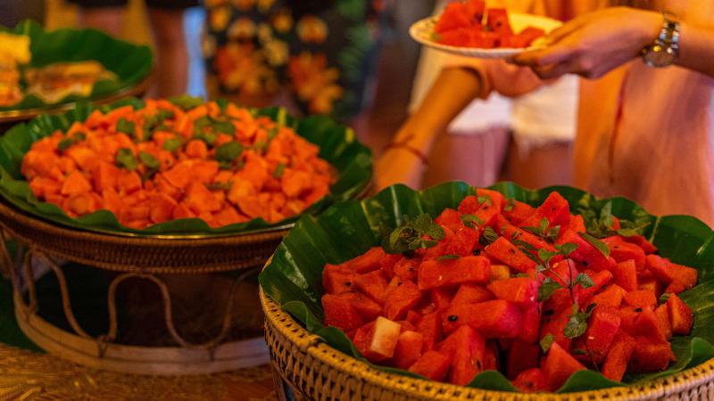 Блюда авторского ужина в отеле Sweet Garden